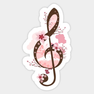 Cherry Blossom Music Sticker